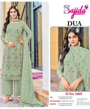 SAJIDA DESIGNERS 1069 DUA GEORGETTE SALWAR SUITS