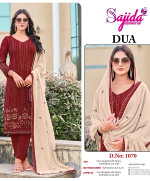 SAJIDA DESIGNERS 1070 DUA GEORGETTE SALWAR SUITS