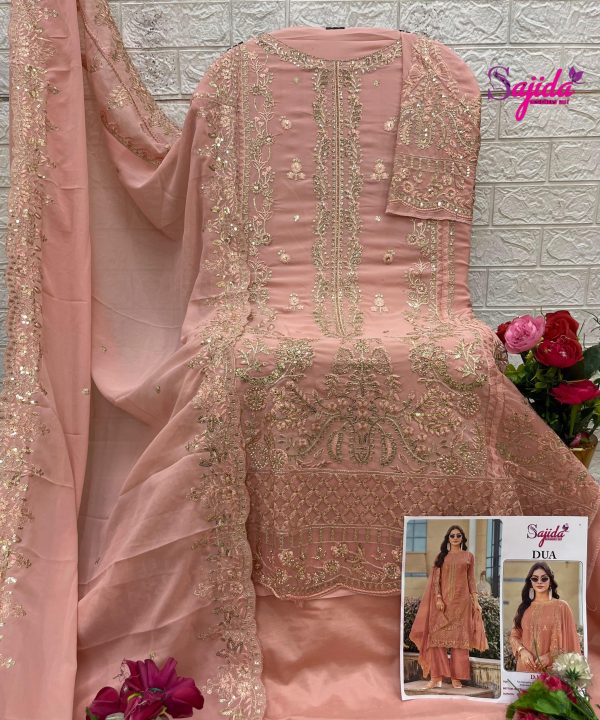 SAJIDA DESIGNERS 1071 DUA GEORGETTE SALWAR SUITS