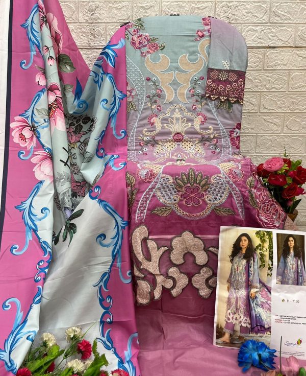 SANIYA TRENDZ 7150 COTTON CHIKANKARI SALWAR SUITS