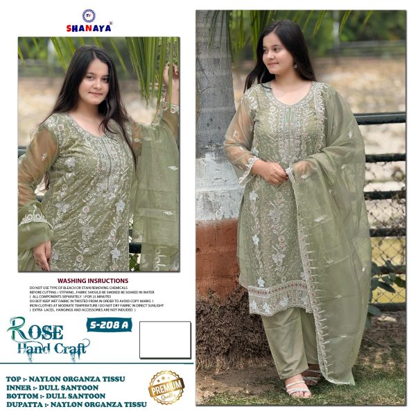 SHANAYA FASHION S 208 A ROSE HAND CRAFT SUITS