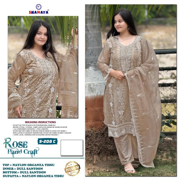 SHANAYA FASHION S 208 C ROSE HAND CRAFT SUITS