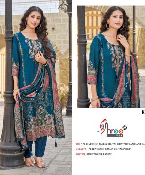SHREE FABS KT 246 VISCOSE MUSLIN SALWAR SUITS