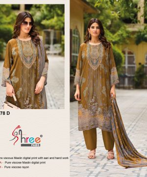 SHREE FABS KT 278 D VISCOSE MUSLIN SALWAR SUITS