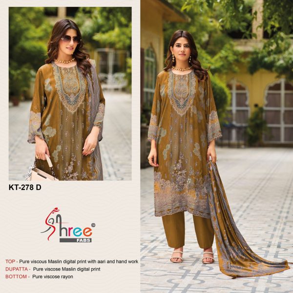 SHREE FABS KT 278 D VISCOSE MUSLIN SALWAR SUITS