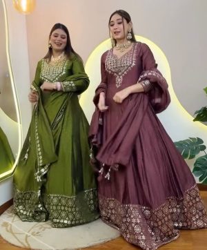 SHREE HARI NSR 872 A B DESIGNER EMBROIDERED GOWN