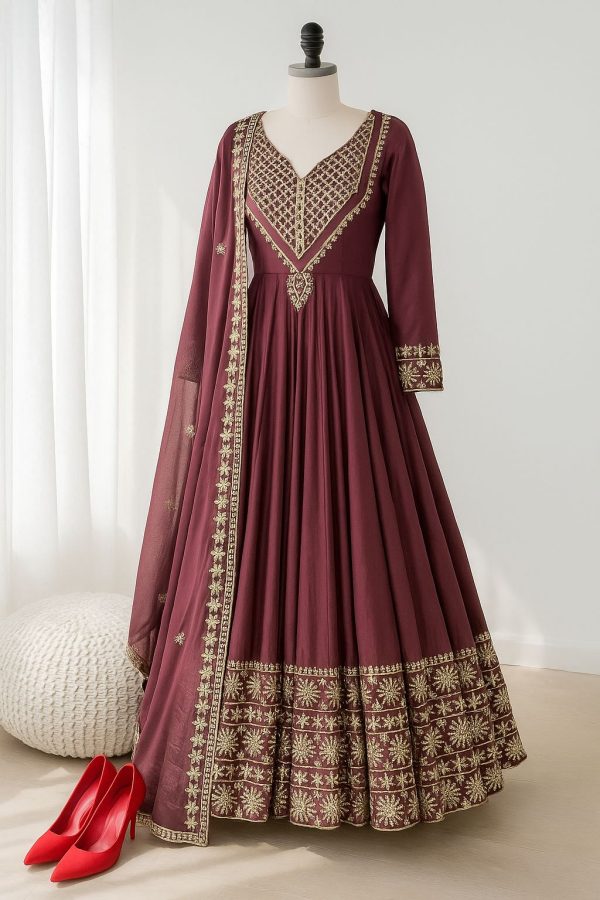 SHREE HARI NSR 872 A B DESIGNER EMBROIDERED GOWN
