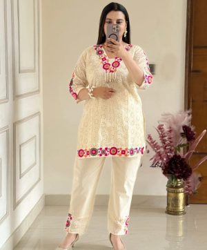 SHREE HARI ZSR 3137 KHADI COTTON CORD SET SUITS