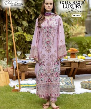 SOBIA NAZIR SN 1049 COTTON CHIKANKARI SALWAR KAMEEZ