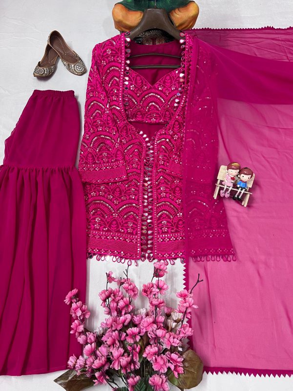 VF 212 INDO WESTERN SHARARA SET WHOLESALE