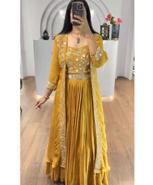 VF 213 DESIGNER INDO WESTERN LEHENGA CHOLI SET