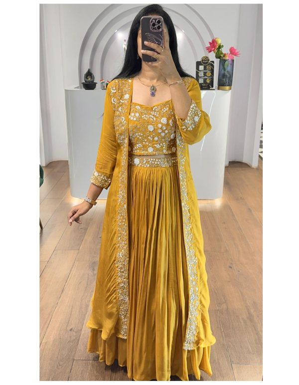 VF 213 DESIGNER INDO WESTERN LEHENGA CHOLI SET