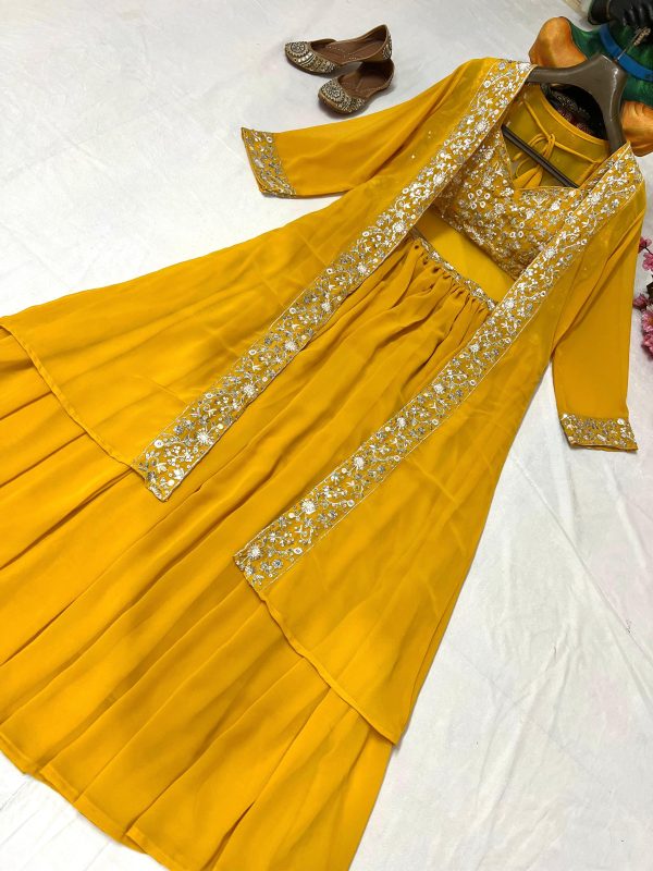 VF 213 DESIGNER INDO WESTERN LEHENGA CHOLI SET