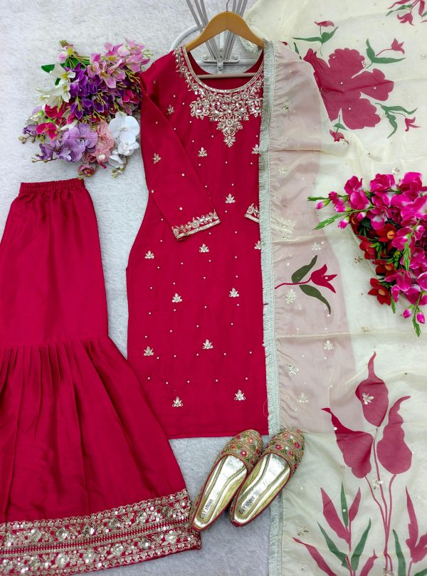 WOMEN WASTRA FD 120 DESIGNER SHARARA SUITS WHOLESALE