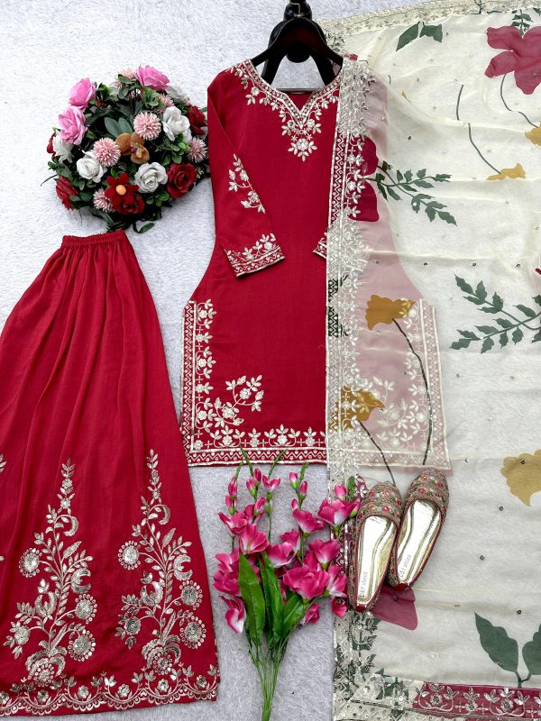 WOMEN WASTRA WW 1219 DESIGNER SHARARA SUITS