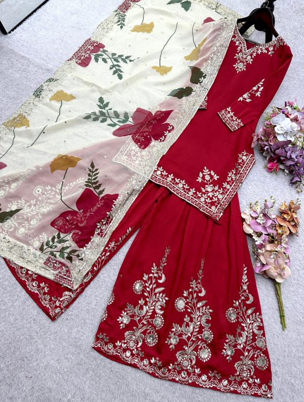 WOMEN WASTRA WW 1219 DESIGNER SHARARA SUITS