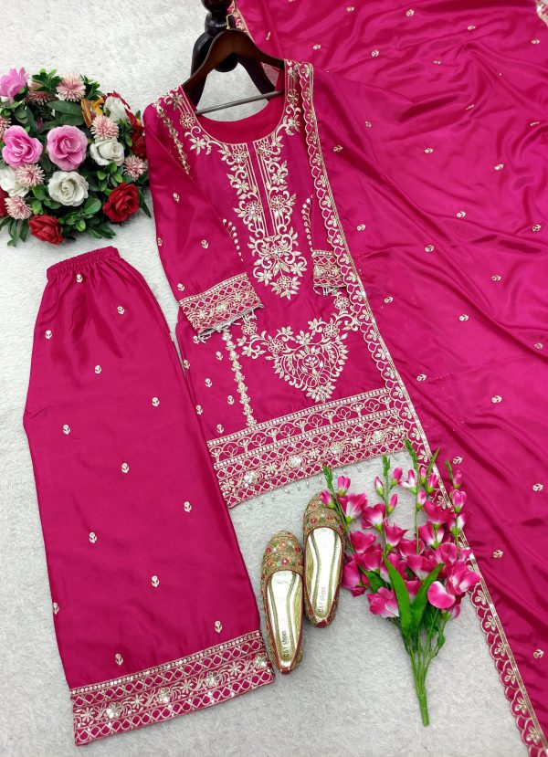 WOMEN WASTRA WW 1220 DESIGNER PLAZZO SUITS ONLINE