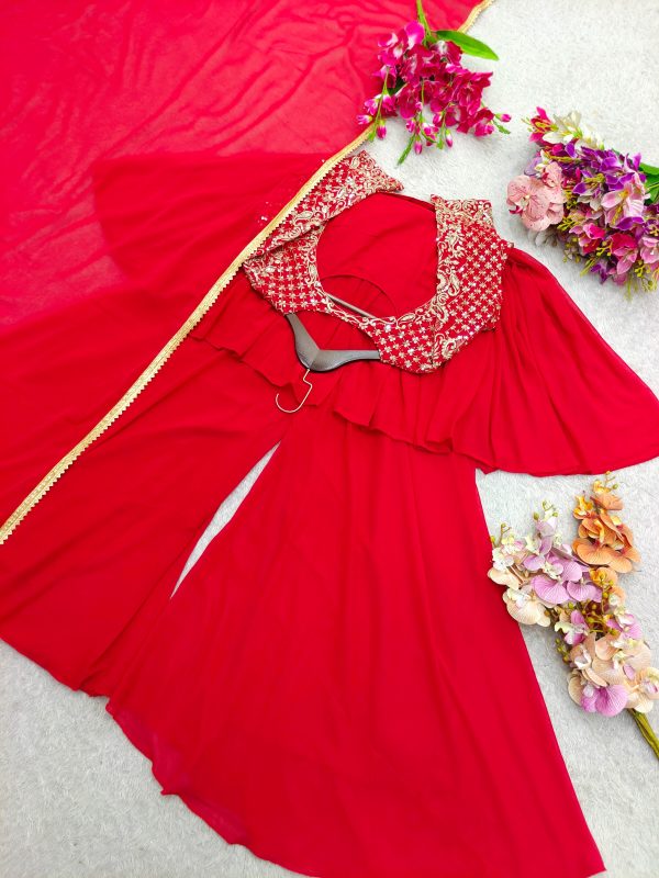 WOMEN WASTRA WW 1222 DESIGNER SHARARA SUITS