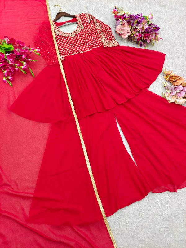 WOMEN WASTRA WW 1222 DESIGNER SHARARA SUITS