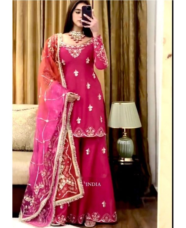 WOMEN WASTRA WW 1223 DESIGNER SHARARA SUITS