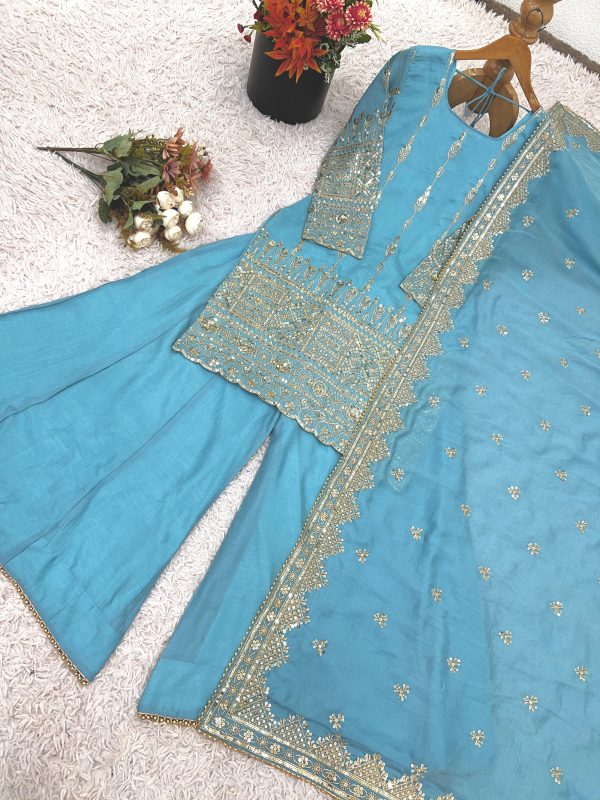 ZEEL FASHION ZF 430 DESIGNER SHARARA SUITS WHOLESALE