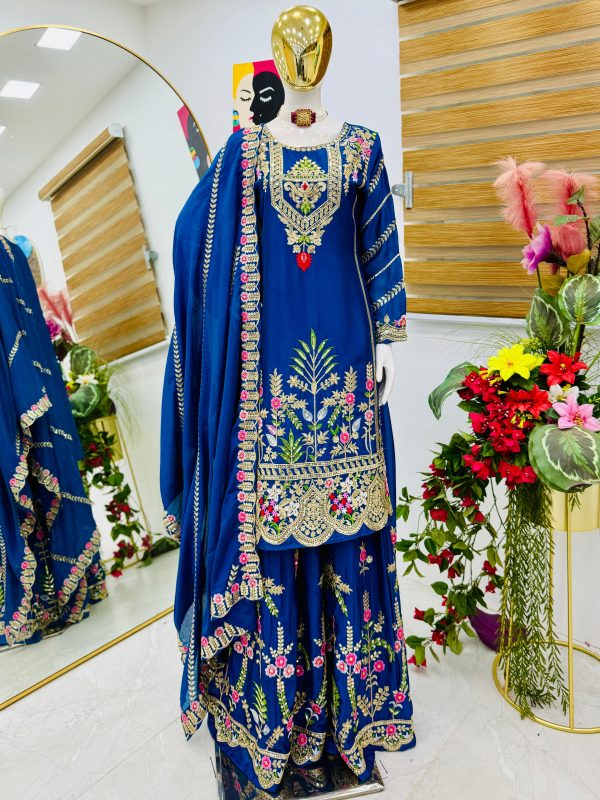 ZOYA CLOTHING ZC 8001 A DESIGNER SHARARA SUITS