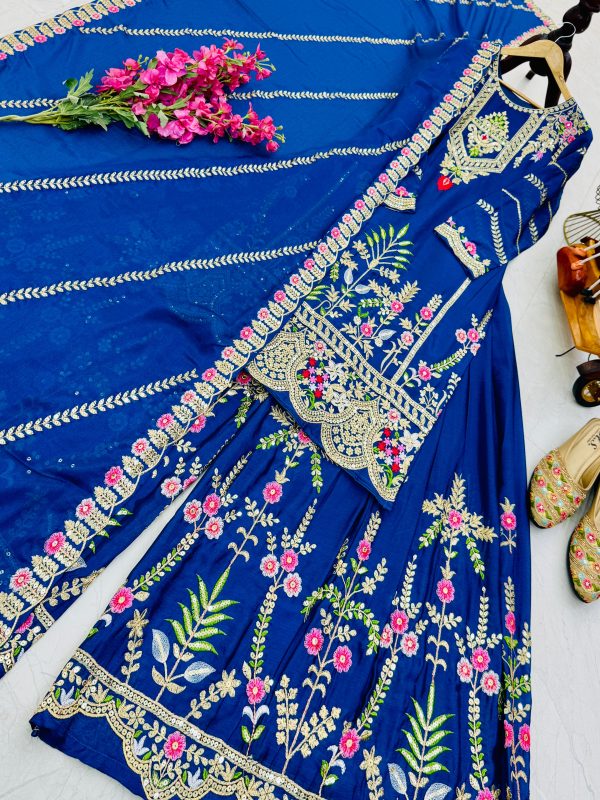 ZOYA CLOTHING ZC 8001 A DESIGNER SHARARA SUITS