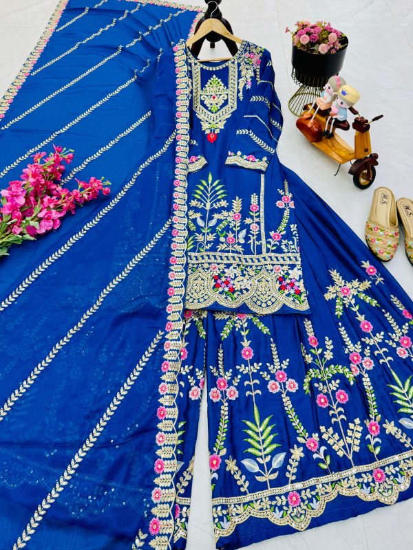 ZOYA CLOTHING ZC 8001 A DESIGNER SHARARA SUITS