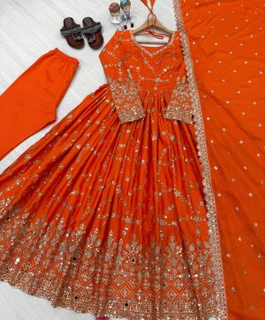 AAROHI DESIGNER PD 1097 E FANCY ANARKALI GOWN