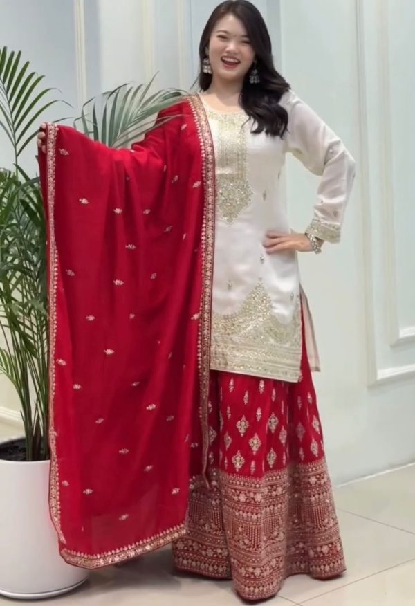 AAROHI DESIGNER PD 1136 A DESIGNER PLAZZO SUITS
