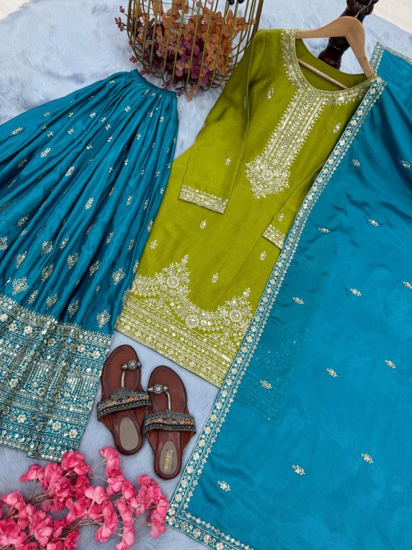 AAROHI DESIGNER PD 1136 C DESIGNER PLAZZO SUITS