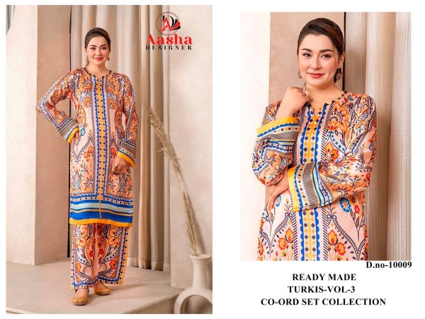 AASHA DESIGNER 10009 TURKIS VOL 3 CORD SET ONLINE