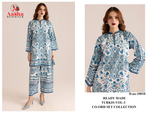 AASHA DESIGNER 10010 TURKIS VOL 3 CORD SET ONLINE