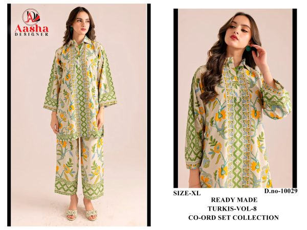 AASHA DESIGNER 10029 TURKIS VOL 8 PRINTED CORD SET