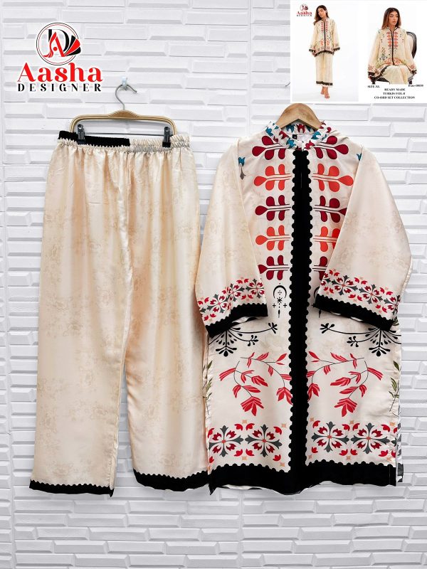 AASHA DESIGNER 10030 TURKIS VOL 8 PRINTED CORD SET