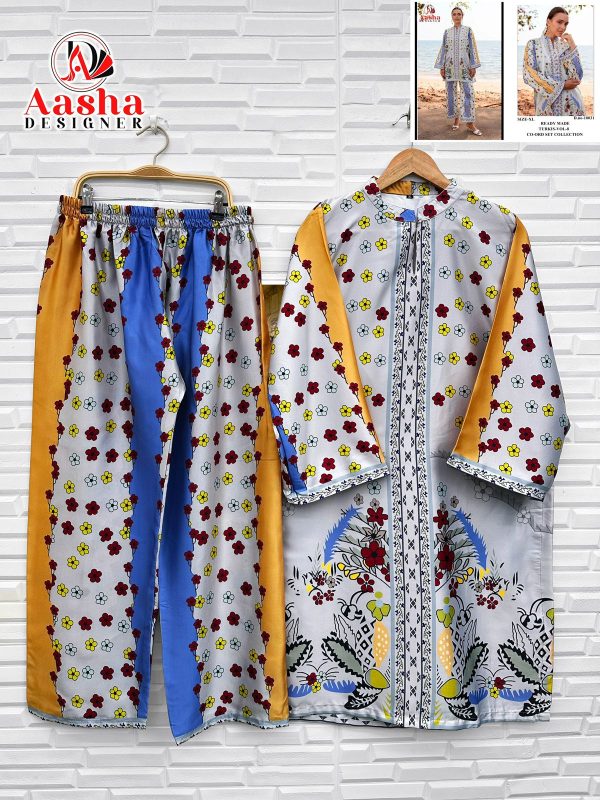 AASHA DESIGNER 10031 TURKIS VOL 8 PRINTED CORD SET
