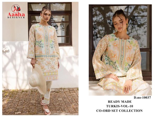 AASHA DESIGNER 10037 TURLIS VOL 10 READYMADE CORD SET