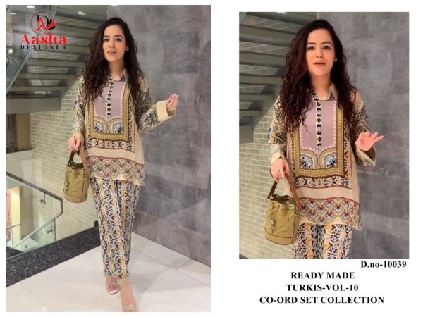 AASHA DESIGNER 10039 TURLIS VOL 10 READYMADE CORD SET
