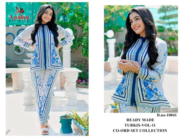 AASHA DESIGNER 10041 TURKIS VOL 11 PRINTED CORD SET