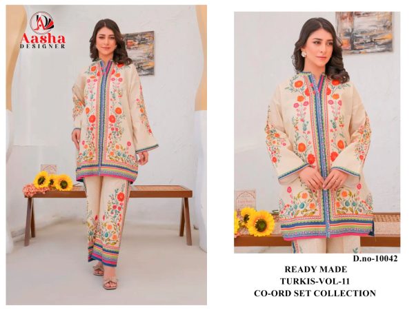 AASHA DESIGNER 10042 TURKIS VOL 11 PRINTED CORD SET