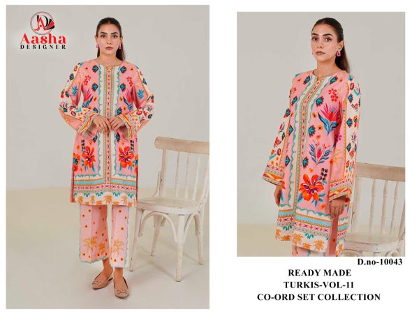 AASHA DESIGNER 10043 TURKIS VOL 11 PRINTED CORD SET