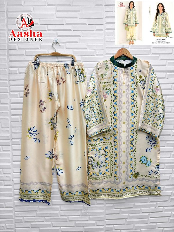 AASHA DESIGNER 10044 TURKIS VOL 11 PRINTED CORD SET