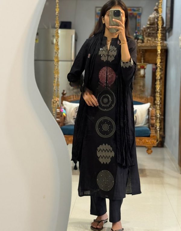 AKSHAR DESIGNER BLACK COTTON FESTIVAL COLLECTION