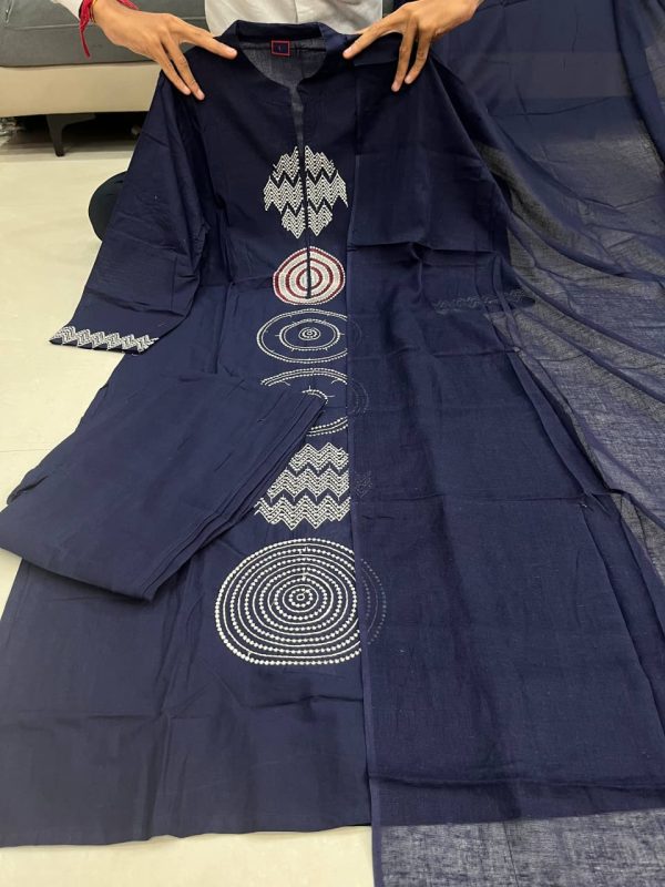 AKSHAR DESIGNER BLUE COTTON FESTIVAL COLLECTION