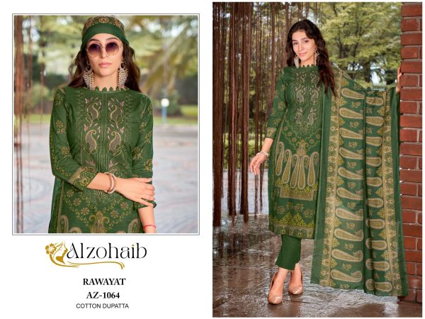 ALZOHAIB AZ 1064 RAWAYAT COTTON PAKISTANI SUITS