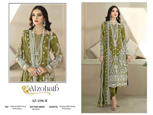 ALZOHAIB AZ 1196 B AAFA VOL 1 ORGANZA SALWAR SUITS