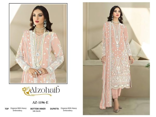 ALZOHAIB AZ 1196 E AAFA VOL 1 ORGANZA SALWAR SUITS