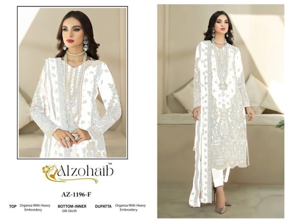 ALZOHAIB AZ 1196 F AAFA VOL 1 ORGANZA SALWAR SUITS