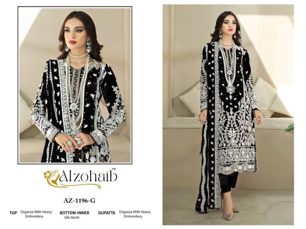 ALZOHAIB AZ 1196 G AAFA VOL 1 ORGANZA SALWAR SUITS