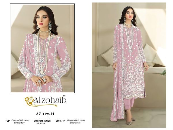 ALZOHAIB AZ 1196 H AAFA VOL 1 ORGANZA SALWAR SUITS